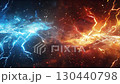 " 相対的な赤と青のエナジーのバックグラウンド "	 130440798