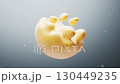Breaking down of fat cells structure, 3d rendering. 130449235