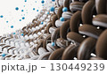 Cleaning the wave cloth with microscopic details, 3d rendering. 130449239