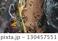 Shoreline stabilization work with construction 130457551