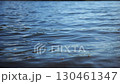 Close up view on lake with small waves at sunny day. Calm scenery of pond at summer season. Beautiful nature landscape. Concept of tranquility scene. Slow motion 130461347