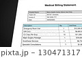 Medical Bill Statement with Itemized Costs Fake Debt Invoice Animation 130471317