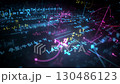 Neon Science Formulas Motion. High quality FullHD footage 130486123