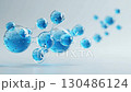 Visualization of Atoms and Molecules in Minimalist Style. High quality FullHD footage 130486124