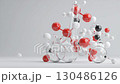 Visualization of Atoms and Molecules in Minimalist Style. High quality FullHD footage 130486126