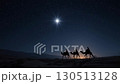 Journey of the Magi. Mystical silhouettes of the Three Wise Men riding camels across the desert under a starry night, following the Christmas Star a timeless symbol of Christmas stories and sacred 130513128