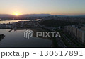 Fukuoka silhouette painted by the morning sun | Drone Panorama 2 130517891