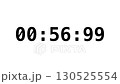 Digital countdown clock timer one minute, black text number on isolated white background. 4k video 130525554