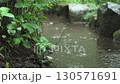 雨水落在綠色公園的水邊 130571691