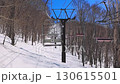 從滑雪纜車上看到的藍天下的森林景色（長野縣白馬村櫂池高原） 130615501