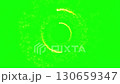 Yellow energy like lightning forms a round circle, thunder, laser, spark, lightning, CG, green screen 130659347