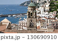 Amalfi Coast cityscape with cathedral, Italy 130690910