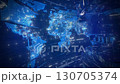 Highly detailed futuristic world map 130705374