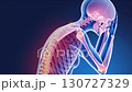 顔を覆う悩んでいる人体模型 130727329