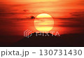 Diamond Fuji at sunset captured by a super telephoto lens 130731430