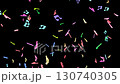 Colorful 3D musical notes rotating and rising, black and white masked loop CG, music 130740305
