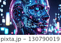 A video depicting the eerie and realistic operation, and data transmission/reception, of an AI cyborg robot. 130790019