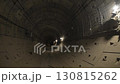Camera glides smoothly through endless circular tunnel 130815262
