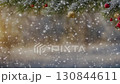 Sparkling Christmas tree and decorative ornaments 130844611