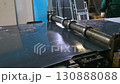 Sheet metal bending process in factory 130888088