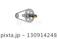 Bike chain transmission with pedal - 3D animation seamlessly loopable isolated on white background 130914248
