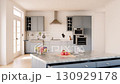 Modern Scandinavian Kitchen Interior Render Animation Showing the Kitchen Being Assembled 130929178