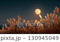 Full moon and silver grass moon viewing video 130945049