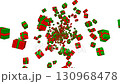 A lot of presents falling_red and green 130968478