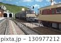 碓氷峠の鉄道模型ジオラマを走るキハ82系特急列車　特急白鳥 130977212