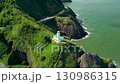 Coastal scenery of Niigata City with Cape Kakuda Lighthouse 130986315