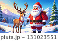 聖誕老公公和他的馴鹿賽跑 131023551