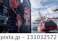 Comprehensive Global Maritime Analysis Conducted on a Laptop in a Dynamic Shipping Environment Today 131032572