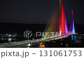 Godeok Topyeong Bridge, the Han River Bridge in Seoul, Korea, and the lights of passing cars 131061753