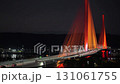 Godeok Topyeong Bridge, the Han River Bridge in Seoul, Korea, and the lights of passing cars 131061755