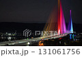 Godeok Topyeong Bridge, the Han River Bridge in Seoul, Korea, and the lights of passing cars 131061756