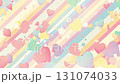 Pastel color and heart mark background material 131074033