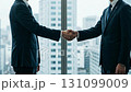 Business scene video of businessmen shaking hands in the office 131099009
