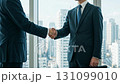 Business scene video of businessmen shaking hands in the office 131099010