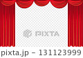 舞台や映画館の緞帳が開いて閉じる透過イラストフレームアニメーション 131123999