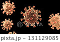3D Rendering of a Coronavirus Molecule Showcasing Its Structure and Spikes With a Dark Background. Generative AI 131129085