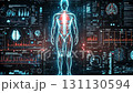 The 3D Hologram of the Human Body showcases intricate Health Data Visualization alongside advanced Analytics that empower medical professionals and patients alike to understand their health better 131130594