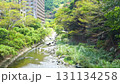 4K high-quality video of Shimobe Onsen and Shimobe River, tilted downwards 131134258