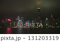 Hong Kong at night and boats in Victoria Harbour 131203319