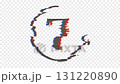 A colorful 10-second countdown with a glitch effect every time the number changes (transparent background) 131220890