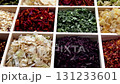 Explore vibrant herbs and spices in colorful display at local market in autumn 131233601