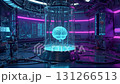 Human brain in a futuristic artificial intelligence laboratory. 131266513