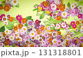 Flowers blooming one after another upwards Loop Green background 131318801
