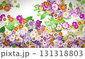 Flowers blooming one after another upwards Loop White background 131318803