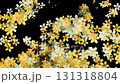 Gold and silver cherry blossoms bloom one after another upwards. Loop 131318804