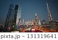 [縮時拍攝] 黃昏時的杜拜、哈利法塔和摩天大樓 / 杜拜，阿拉伯聯合大公國 (UAE) 131319641